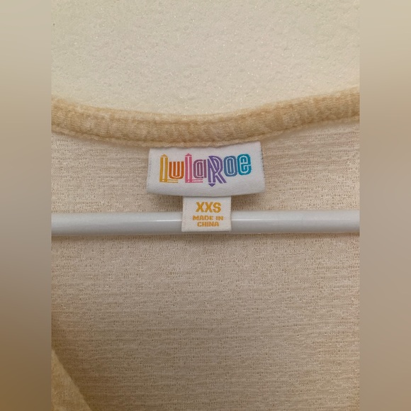 LuLaRoe Rachael V-Neck Zipper Sleeveless Top — yellow, black/gold zip, size XXS - Picture 4 of 8